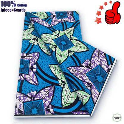 Guaranteed Veritable African Real Wax Prints Fabric Ghana Style Ankara Wax Tissu Pagne 100%Cotton Soft Design Nigeria Wax Fabric