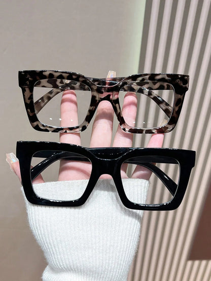 Fashion Anti-blue Light Glasses Men Women Transparent Computer Glasses Frame Eyeglass Frame Flat Glasses Square Eyeglasse