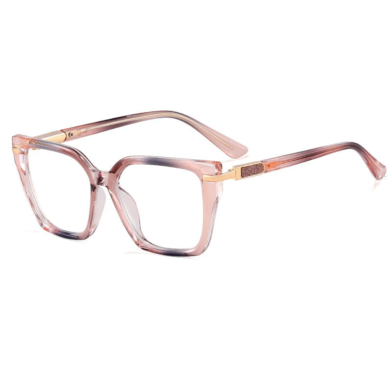 R57522 Women Tr90 Blue Light Blocking Glasses Frame Comfortable Spring Hinge Presbyopia Eyeglasses Customizable Diopters