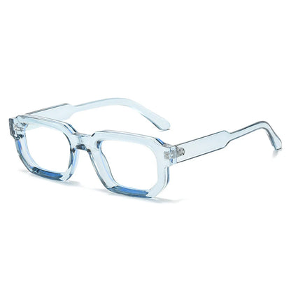 SHAUNA Ins Popular Fashion Polygon Square Women Glasses Frame Clear Anti Blue Light Eyewear Optical Men Red Blue Frame