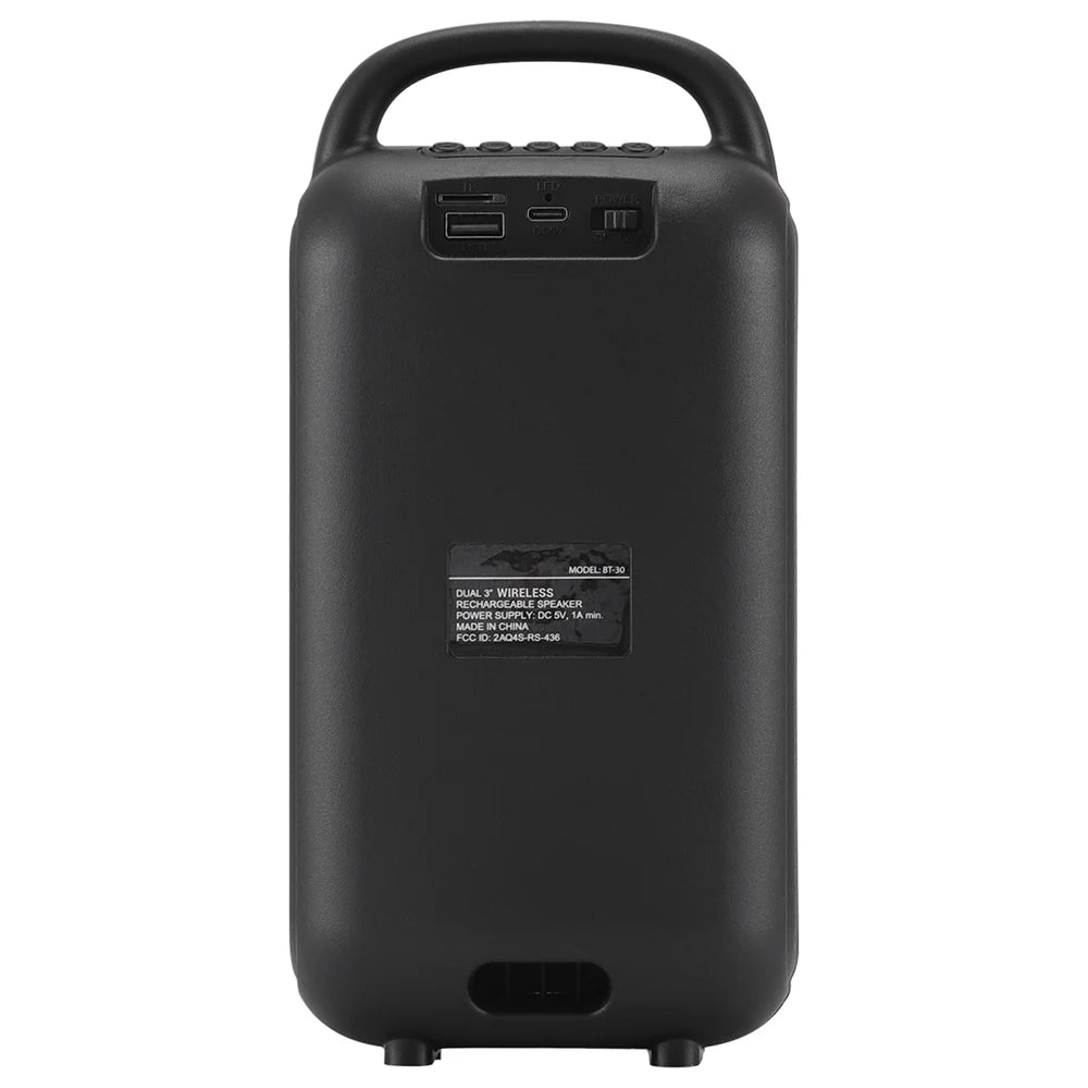 1000W Party Portable Speakers Bluetooth Wireless Boombox Sound Large Speaker Dual 3 inche Subwoofer for Outdoor Dancing Famliy