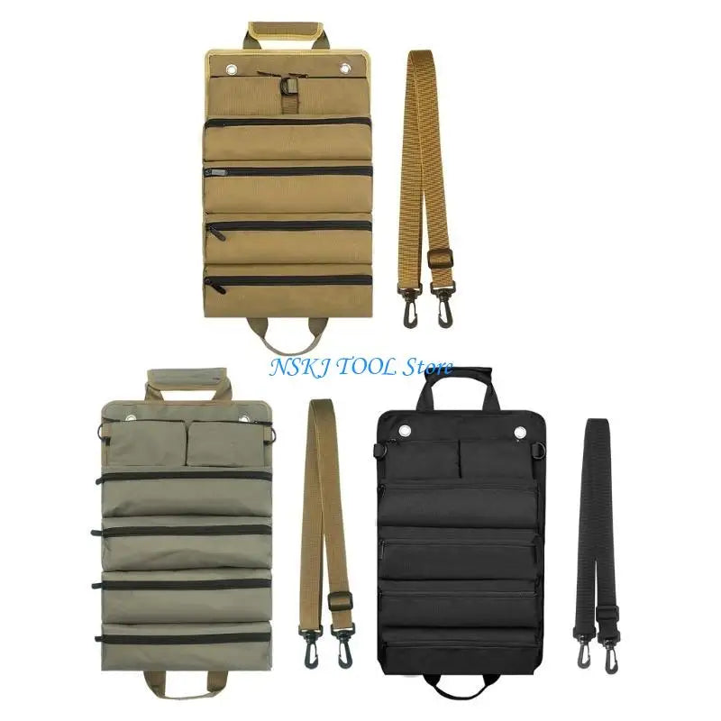 L8RC Tool Roll Bag Tool Roll Up Bag Tools Tote Bag Pockets Tool Sling