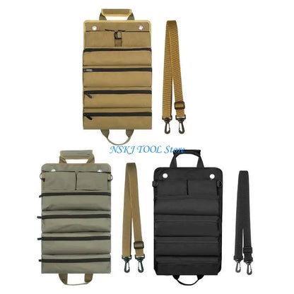 L8RC Tool Roll Bag Tool Roll Up Bag Tools Tote Bag Pockets Tool Sling