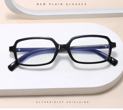 4pcs New Fashion Women Small Square Eyeglasses Frame Outdoor Casual Eyeglasses Anti Blue Light Eyewear Rivet Glasses Unisex