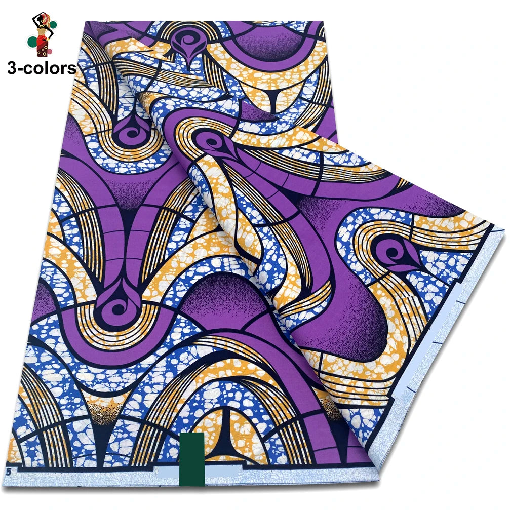 2025 Guaranteed Veritable Original African Wax Print Fabric Real Nigerian 100% Cotton Ankara Wax Fabric Soft Pagne Spuer Batik