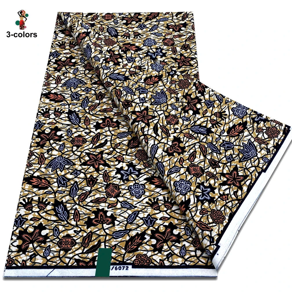 New Arrival High Quality Original 100% Cotton Wax Print Guaranteed Veritable Ankara African Real Wax Fabric Soft Pagne for Dress