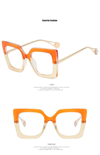 Vintage Transparent Square Glasses Frame Women Men Clear Glasses Optical Eyeglasses Frame Lens Spectacle Frame Unisex Anti Blue