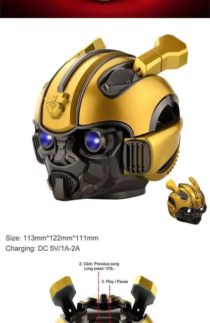 M02 Bluetooth Speaker Optimus Prime Mini Wireless Speakers Stereo Transformers LED Flashing Light BT Boombox FM Mp3 Audience