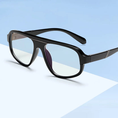 Classic Oversized Square Photochromic Anti Blue Light Reading Glasses Men Women Luxury Brand Computer Glasses Trendy TR90 Frames