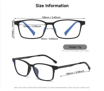 New Anti Blue Light Reading Glasses For Men And Women Blocking Blue Light Optical Lenses Oculos Rectangle Gafas +1.0 +4.0