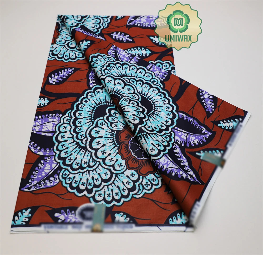 2025 Newest Veritable Original Super-W Guaranteed Dutch Hollandais Pagne Real Wax Print Fabric African Dress 100% Cotton 6 yard