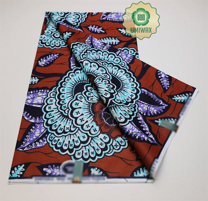 2025 Newest Veritable Original Super-W Guaranteed Dutch Hollandais Pagne Real Wax Print Fabric African Dress 100% Cotton 6 yard