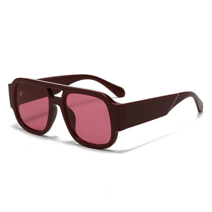 1-piece retro double-bridge fashion glasses, unisex, suitable for daily wear