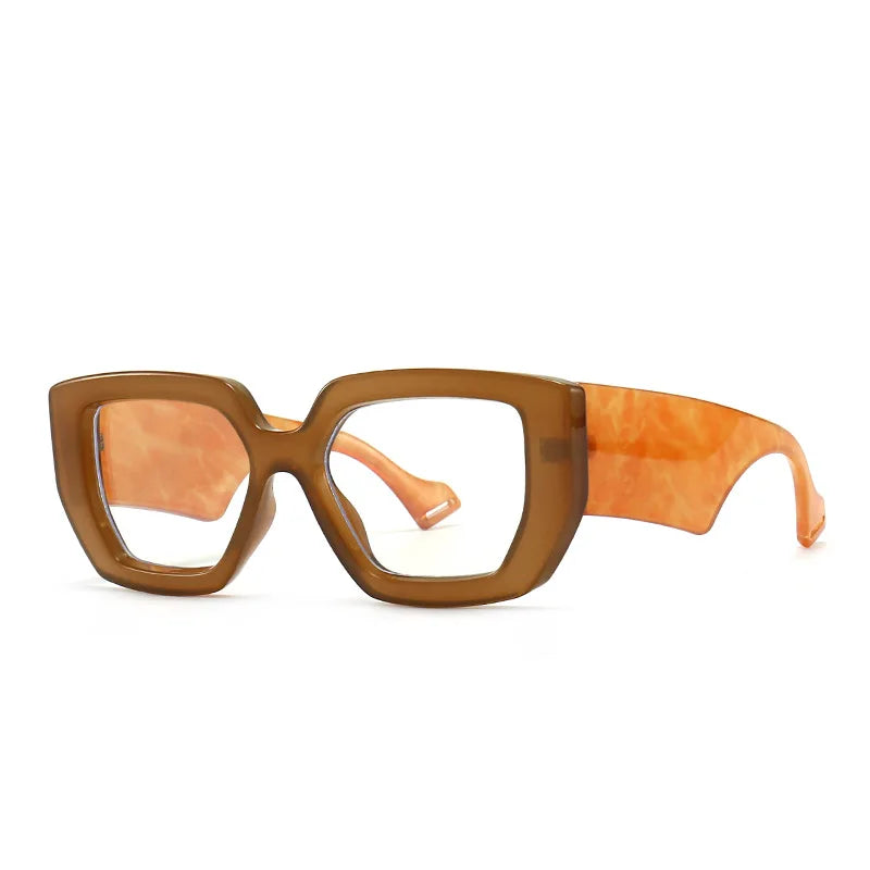 Brand Prescription Reading Glasses Frame Oversized Square Computer Transparent Women Eyeglasses Female Big Frame Optical Eyewear