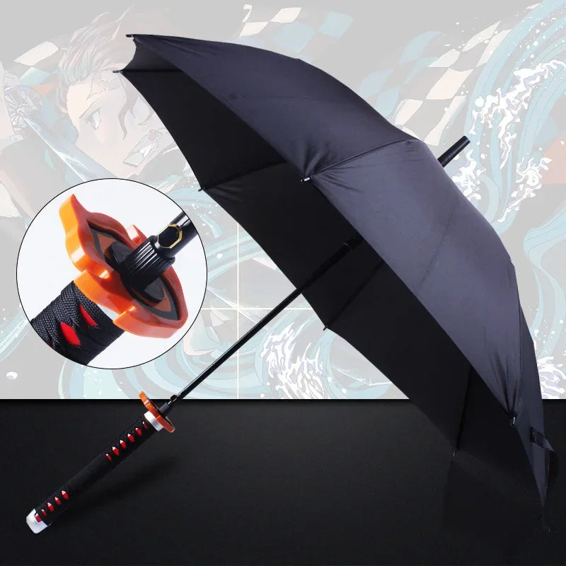 Demon Slayer Sword Umbrella One Piece Roronoa Zoro Katana Umbrella Real Full Size Japanese Anime Long Parasol Home Accessories