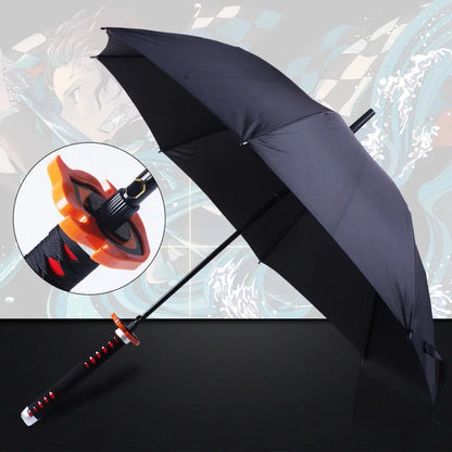 Demon Slayer Sword Umbrella One Piece Roronoa Zoro Katana Umbrella Real Full Size Japanese Anime Long Parasol Home Accessories