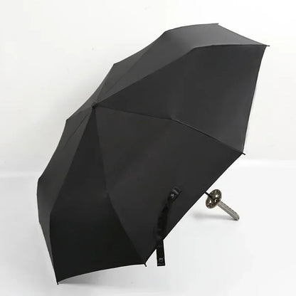 Folding Ninja Sword Umbrella Windproof UV Block Parasol Demon Slayer Real Japanese Katana Samurai Sabre Umbrella Black Parasol