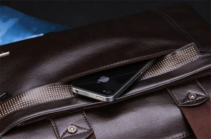 Men Briefcase Bag for Documents Designer Leather Luxury Brand Men's Business Travel Big Capacity A4 Document Organizer handbag