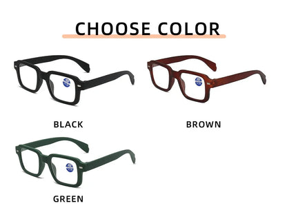 Fashion Women Reading Glasses Square Plastic Computer Anti-Blue Light Women Men Presbyopia Hyperopia Eyeglasses +1.0 +1.5 +2.0