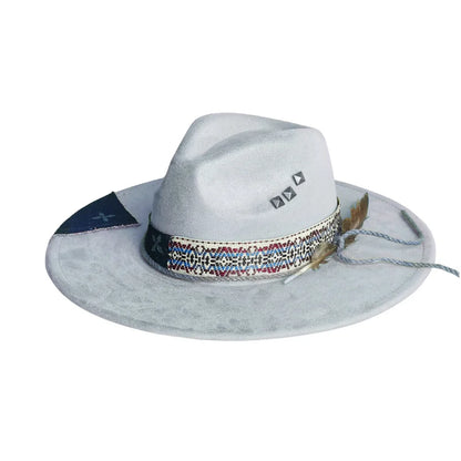 Handmade Fedora Hat suede Men's and Women's Hat feather vintage Fashion Jazz hat Top hats flat Panama sombrero mujer British hat