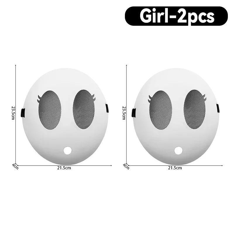 4/1pcs Game Bros Shy Guy Mask Halloween Party Cosplay Costume Unisex Kids Boys Girls Adult Full Face Masks Accessories Props