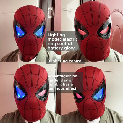 Spider Man headgear eyes movable electric blinking luminous extraordinary mask Wan Christmas cos helmet