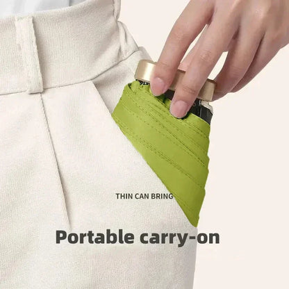 1Pc Mini Sun Umbrella Pocket Rain Umbrella Vinyl Folding UV Protection Sun Shade Ultraviolet Capsule Parasol for Pocket 55% off