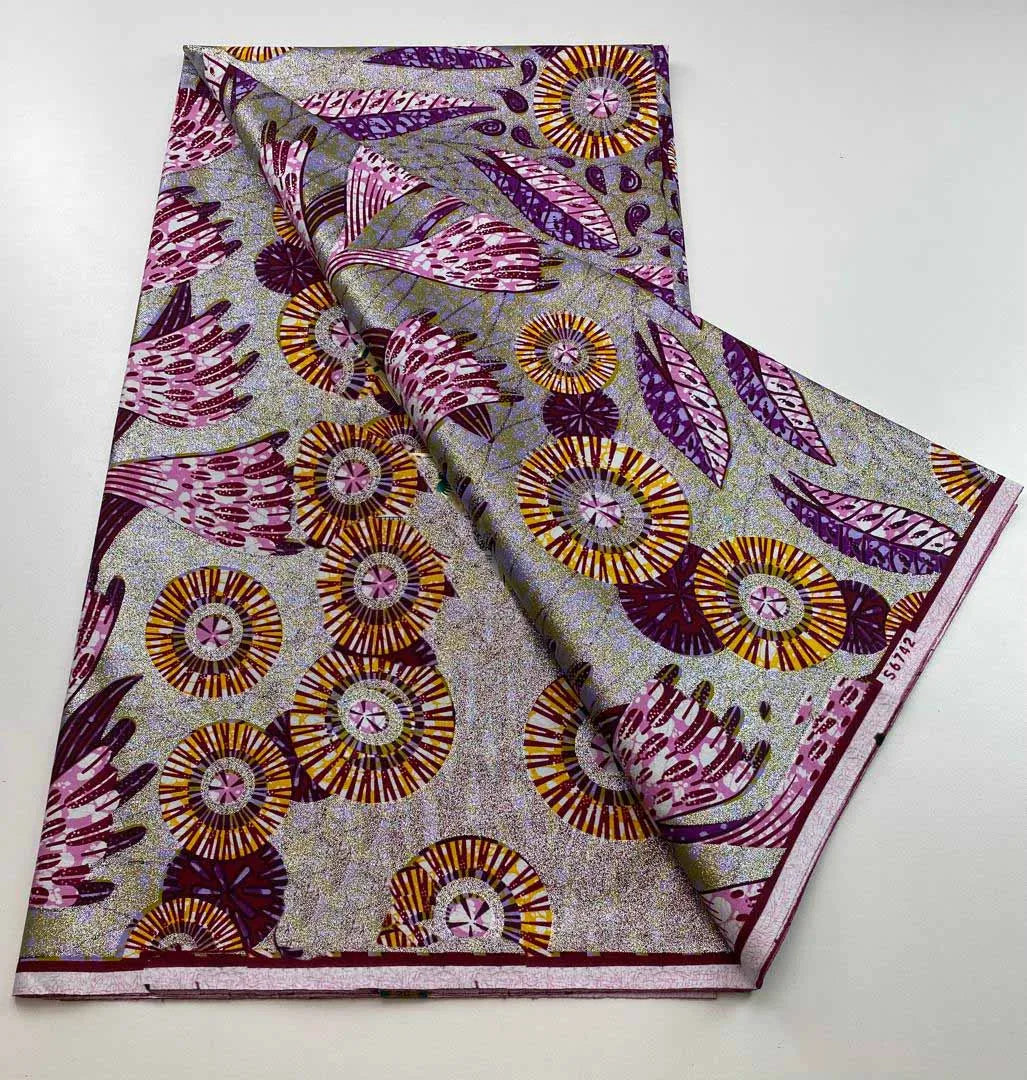 Grand Super 100% Cotton African Wax Fabric High Quality Wax Print Ankara Fabric For Sewing 6yards Women Fabric