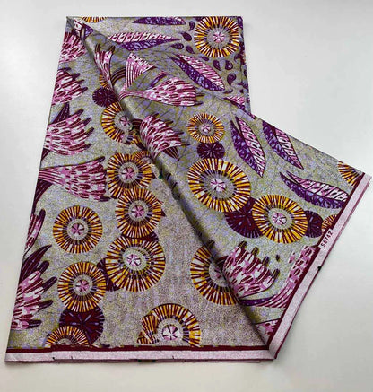 Grand Super 100% Cotton African Wax Fabric High Quality Wax Print Ankara Fabric For Sewing 6yards Women Fabric