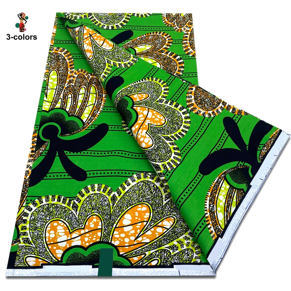 2025 Guaranteed Veritable Original African Wax Print Fabric Real Nigerian 100% Cotton Ankara Wax Fabric Soft Pagne Spuer Batik