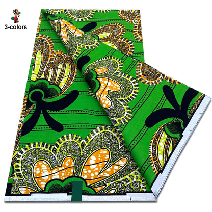 2025 Guaranteed Veritable Original African Wax Print Fabric Real Nigerian 100% Cotton Ankara Wax Fabric Soft Pagne Spuer Batik