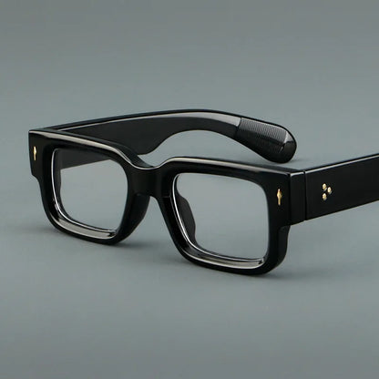 HONKAN Vintage Rectangle TR90 Frame Men's Myopia Glasses Luxury Brand Thick Frames Anti Blue Light Reading Glasses Men Women