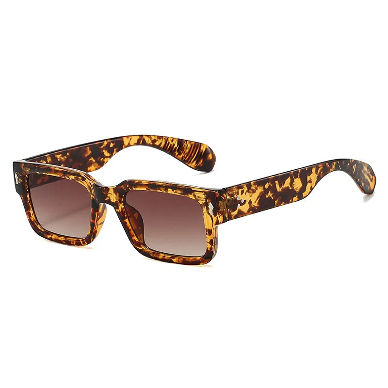 Simple Versatile Sunglasses Men Women Small Square Rivet Outdoor Driving Ultraviolet Protection Casual Sun Glasses