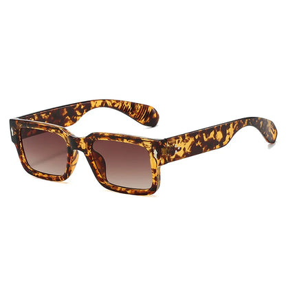 Simple Versatile Sunglasses Men Women Small Square Rivet Outdoor Driving Ultraviolet Protection Casual Sun Glasses