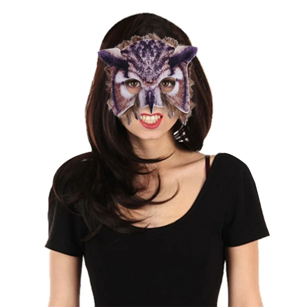 High Quality PVC Halloween Party Mask Full Face Realistic Animal Face Cosplay Prop Durable Lightweight Dress Up Masks