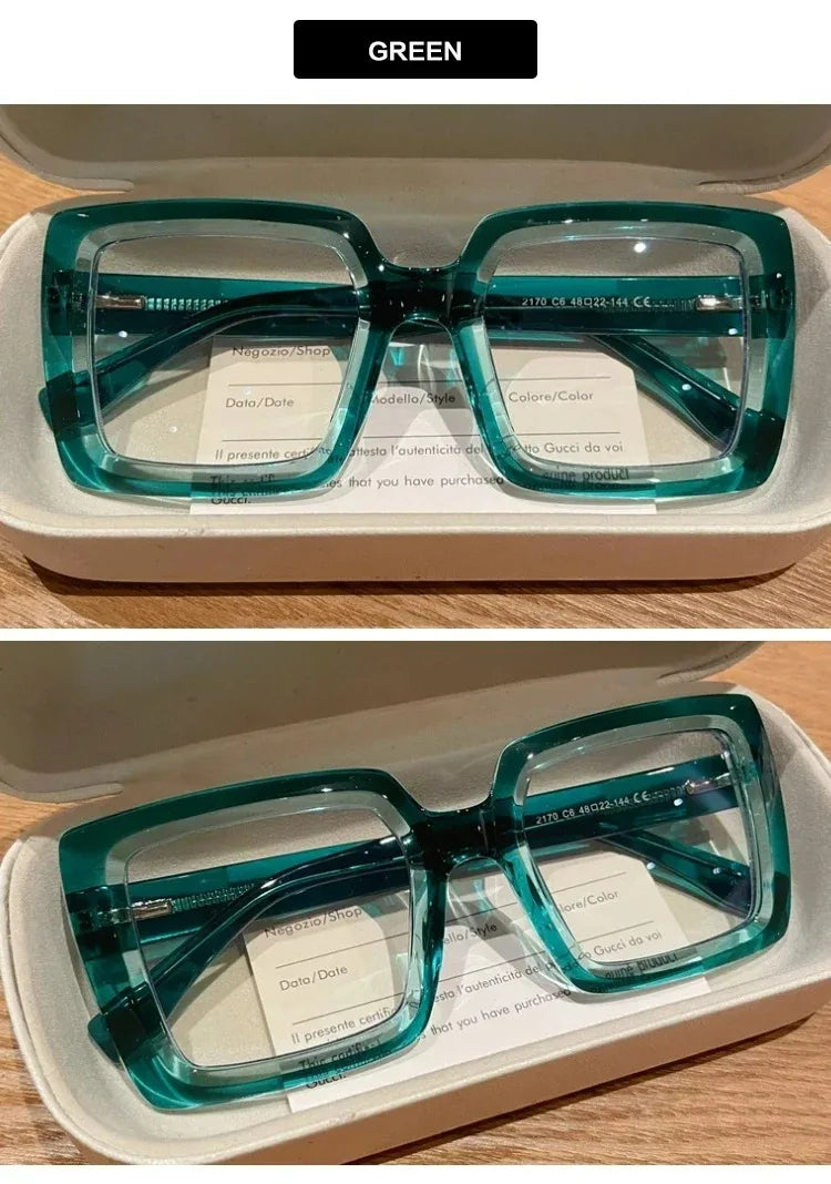 EYORA Oversize Fashionable Reading Glasses Anti Blue Ray Myopia Eyewear Progressive Photochromic Prescription Optical Glasses