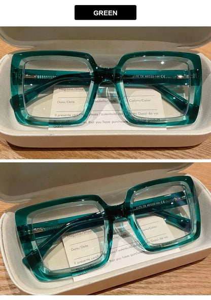 EYORA Oversize Fashionable Reading Glasses Anti Blue Ray Myopia Eyewear Progressive Photochromic Prescription Optical Glasses