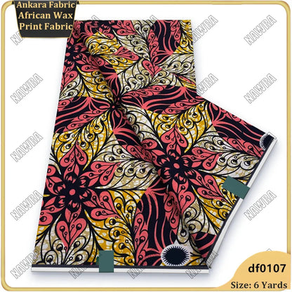 Fashionable African Real Wax Print Fabric 2026 Latest Design Ankara Wax Fabric Soft 100% Cotton Pagne Women Dress Loincloth ﻿