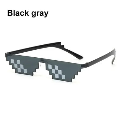 Design Funny Mosaic Sunglasses Thug Life Sun Glasses Pixel Black Retro Gamer Robot Sunglasses Birthday Party Cosplay Favors Mask