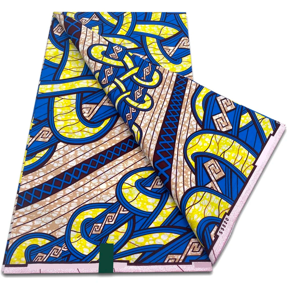 African Real Wax Prints Fabric Ankara Wax 100% Cotton Fabric Guaranteed Veritable Original Sewing Material