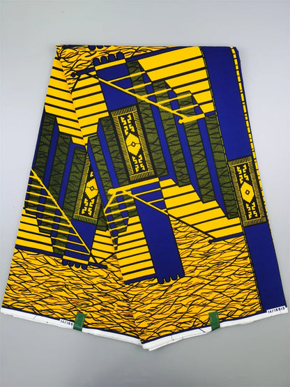 Dutch Ankara Wax Print Fabric High Quality Wax African Hollandais Fabric 100% Cotton Soft African Veritable Real Wax for Dress
