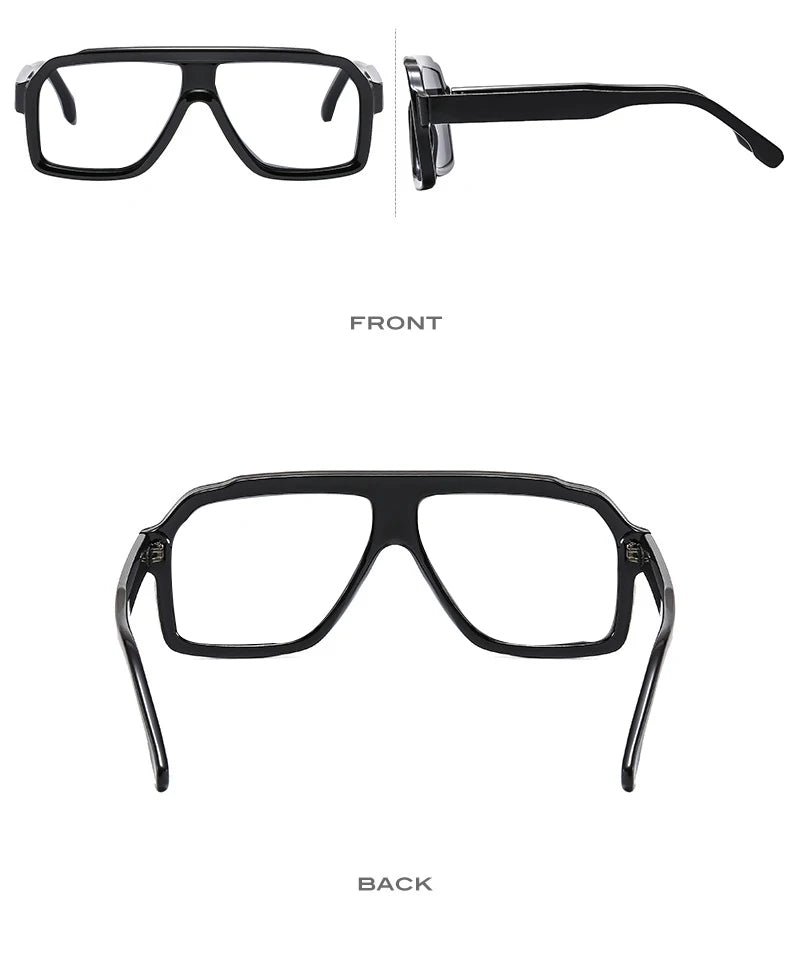 Retro Men Pilot Reading Glasses Fashion Brand Big Frame Anti Blue Light Presbyopia Eyeglasses Women Square Prescription Glasses