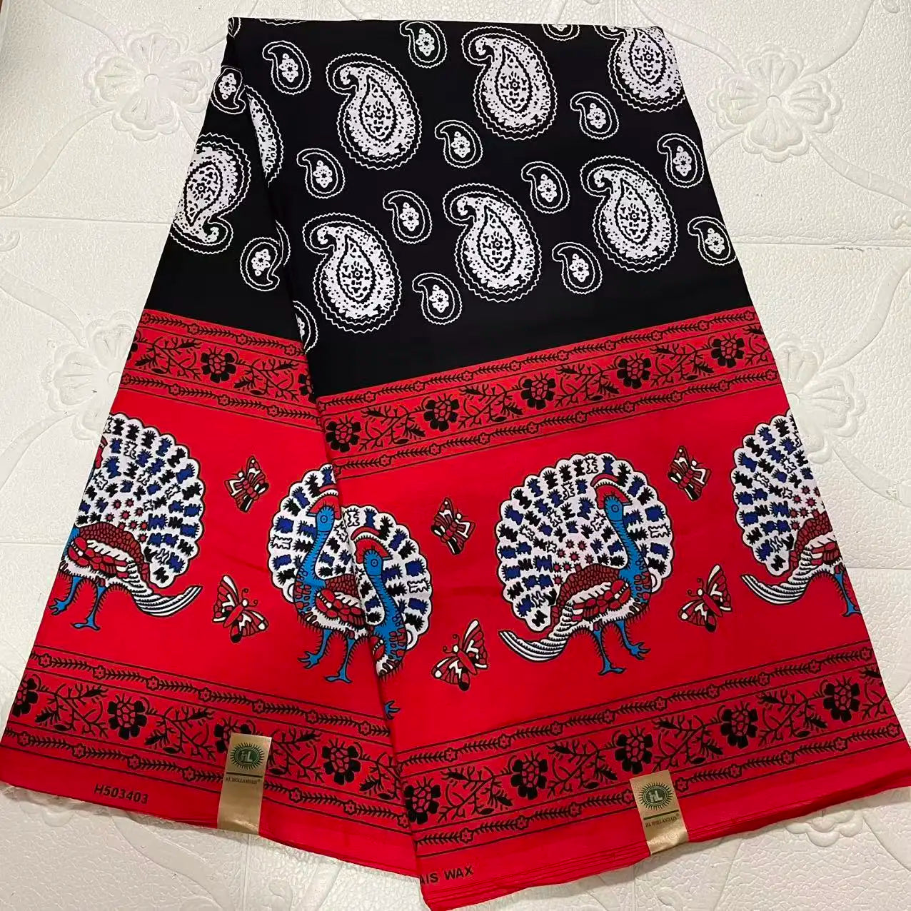 Big Flowers African Soft 100% Cotton Quality Fashion Printing Batik Hollan Ankara Wax Fabric For Sewing Women Dress 6Yards