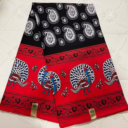 Big Flowers African Soft 100% Cotton Quality Fashion Printing Batik Hollan Ankara Wax Fabric For Sewing Women Dress 6Yards