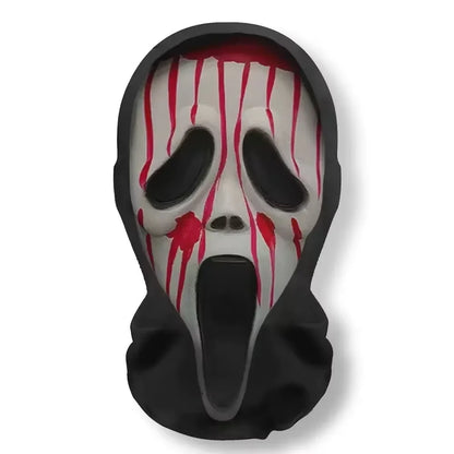 Halloween Mask Cosplay Props Full Face Elastic Mesh Breathable Skull Headcovers Horror Party Halloween Ghost Face