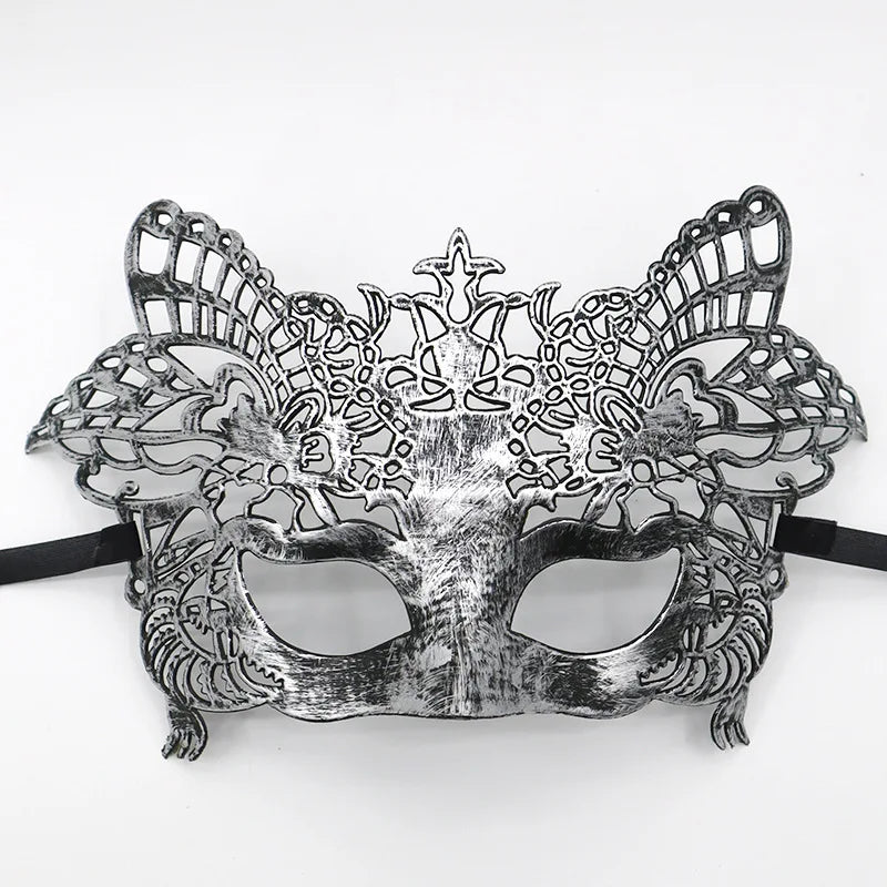 1pc Amazing Mask Antique Gold and Silver Jazz Flat Head Mask Ball Party Gathering Men and Women Cosplay Half Mask Decoration