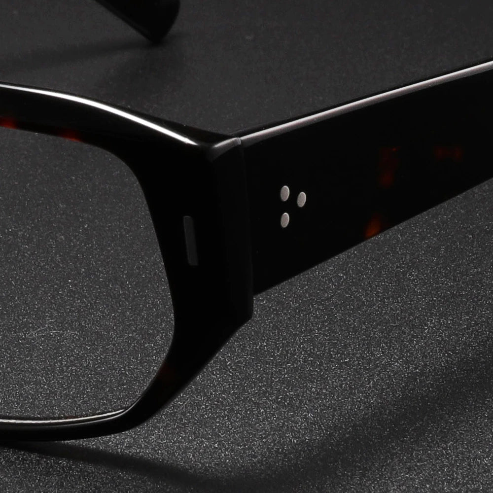 Luxury Brand Designer Thick Acetate Oversized Frame for Men Women Trendy Optical Eyewear Stylish Shield For Men lentes de sol