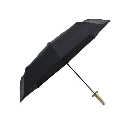 Folding Ninja Sword Umbrella Windproof UV Block Parasol Demon Slayer Real Japanese Katana Samurai Sabre Umbrella Black Parasol