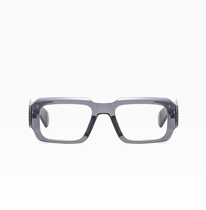 R57164 Men Fashion Rivet Optical Reading Glasses Women Trend Square Presbyopic Spectacles Dioptric +50 +100 +300