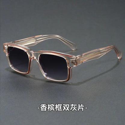 Retro Rectangle Sunglasses for Men Women UV400 Protection Classic Trendy Driving Sun Glasses Outdoor High Quality Travel Glasses